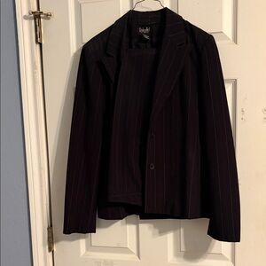 Rafaella Dark Suit with Pinstripes